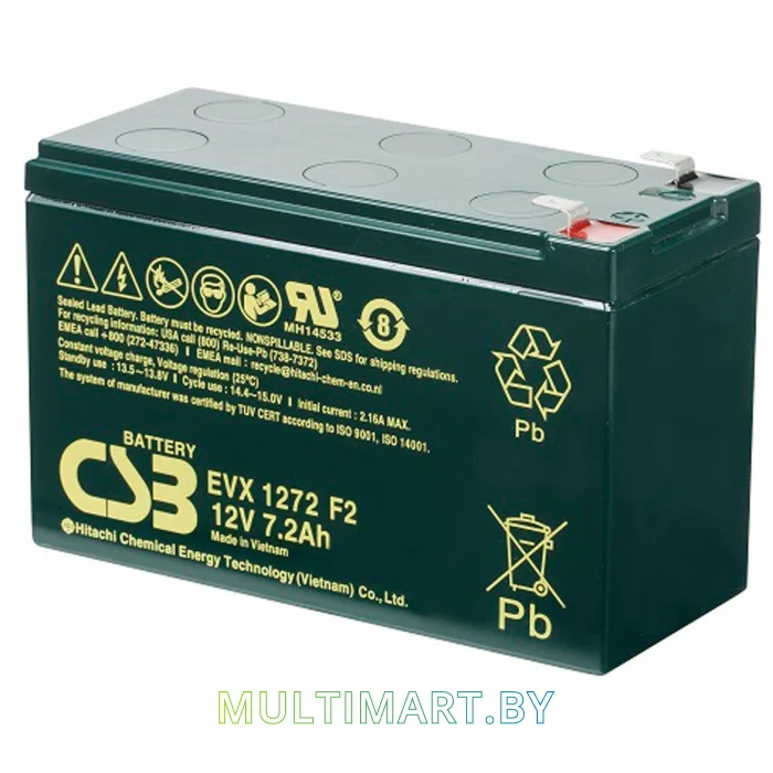 Аккумулятор для ИБП CSB EVX1272 F2 (12В/7.2 А·ч)